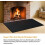 Fire Resistant Fireplace Mat Black 39x25 Inch 3