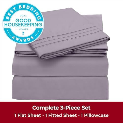 Ensemble de draps en microfibre Queen – 4 pièces, profondeur de 40 cm 1