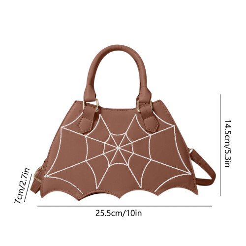 Τσάντα χιαστί με νυχτερίδα για το Halloween, δερμάτινη αλυσίδα, 1 τεμάχιο 2