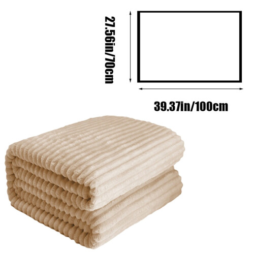 Fleece Throw Blanket Khaki 28x40 inch 1