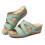 Sandals UTTOASFAY do Mhná Sandals Il-Dathacha Bróidnithe le Béal Éisc Dingeacha do Mhná, Bróga Ardáin Glasa 8(40) 2
