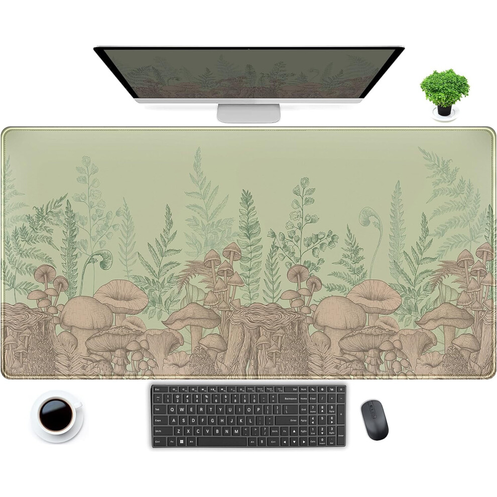 Leaves Desk Mat Â Large 80X40cm Cloth Mouse Pad Green 9450273213200