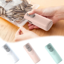 Scelleuse de sacs miniature 2 en 1 améliorée – Coupe-sacs USB rechargeable et scelleuse hermétique pour sachets de chips (rose)