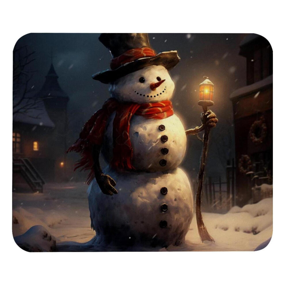 Retro Christmas Snowman Mouse Pad Rubber 1 Pcs 9181073020421