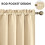 Cortinas curtas bege para bloquear a luz, 42x36 polegadas, com bolso para varão. 4