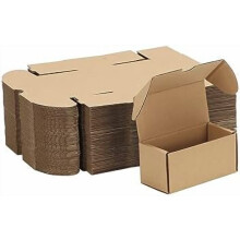 4.6x2.2x2.2 Inches Small Shipping Boxes Pack of 50, Corrugated Cardboard Box for Mailer Mailing Packing