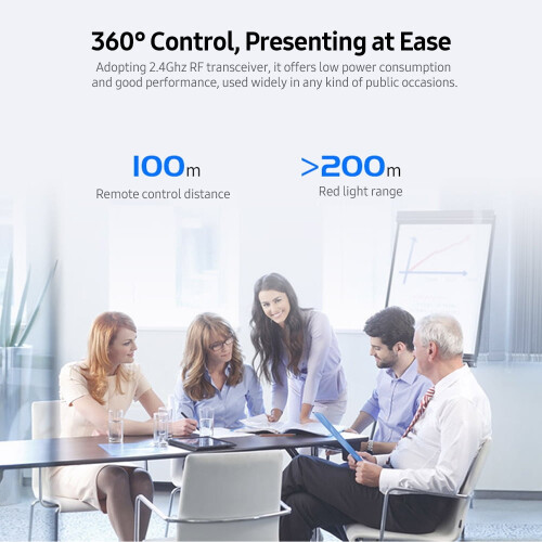 Presenter,Red Pointer USB PPT Flip Wireless Presenter Presentation Clicker PPT Flip Pen Flip Pen White Presentation - White Radirus Pointer - USB 1