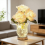 LED Color-Changing Rose Lamp Crystal Vase 1pc 6