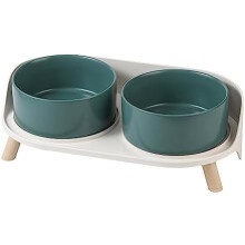 Ensemble de 2 gamelles surélevées en céramique pour chien, 850 ml