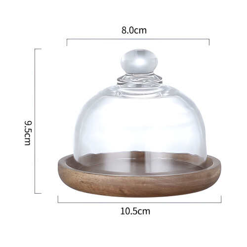 Glastårtdisplay med lock 1