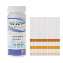 50 tiras reactivas de pH para cloro, para jacuzzis y piscinas. Papel para medir el pH del agua. S6G0