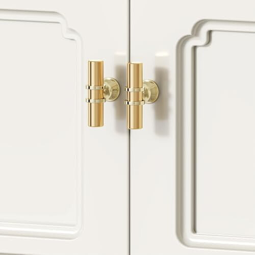 Cabinet Handles and Knobs Gold Single Hole 10 Pack 1