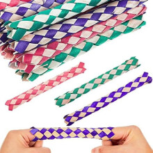 Lot de 24 pièges à doigts chinois en bambou pour enfants, adultes et oiseaux de compagnie – Jouet de recherche de nourriture, cadeaux d'invités,