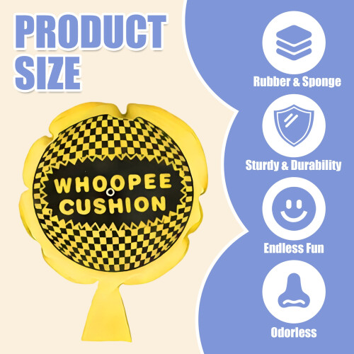 4 τεμάχια μαξιλάρι Whoopie, αστείο σφουγγάρι που κάνει θόρυβο, αυτοφουσκωτές 2