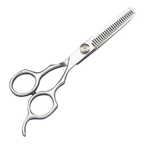 Tesoura de desbaste de 15 cm (6 polegadas) com lâmina dupla para salão de cabeleireiro/barbeiro - Nova 1