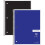 Caderno espiral 8x10,5 polegadas com linhas universitárias, azul e preto, pacote com 2 unidades. 2