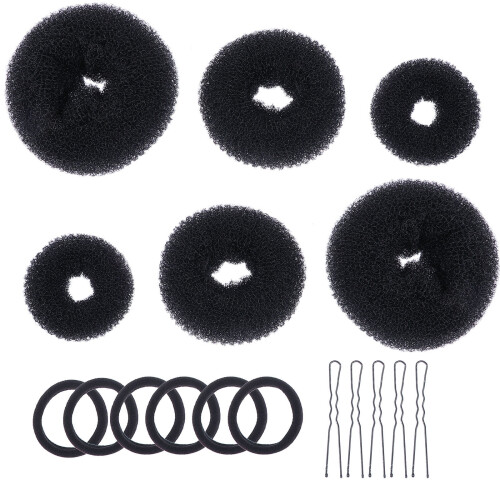 unbranded3Sets Κλιπς για Ψωμάκια για Ντόνατ, Δίχτυα για Ψωμάκια για Παιδιά, Μαύρο