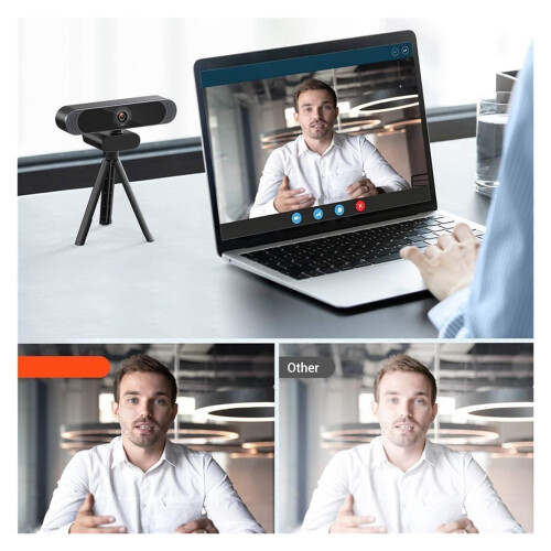 Webcam HD 1080p avec micro antibruit et cache de confidentialité 1