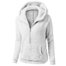 Hoodies voor dames, warme wintertrui met ritssluiting, ronde hals, lange mouwen en capuchon, casual herfstjas, pullover.
