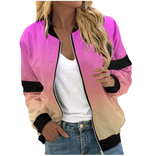Γυναικεία μπουφάν γυμναστικής με φερμουάρ και τσέπες, στενή εφαρμογή, μαλακό 1