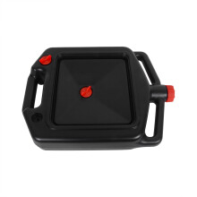 Motorcycle Oil Drain Pan with Spout and Vent Plug Lid, Low Profile 4L ATV Fluid Collector
