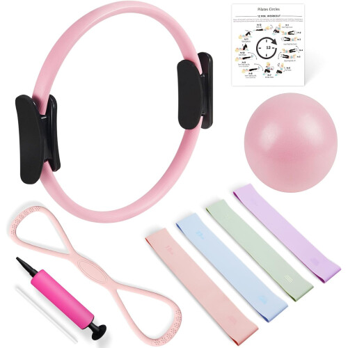 Kit Pilates per donne con anello e palla da 15 pollici