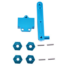 1x Metal Steering Component Steering Servo Saver for 12428 12423 & 4Pcs Metal Hexagon Set