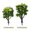 Green Tree Scale Model Trees with Base Shrub Tufts Scenery 6