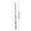 Bow-Printed Taper Candle, Smokeless 25 cm White 2