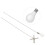 FRCOLOR pendant lamp cable chain extender silver 2 pcs 3