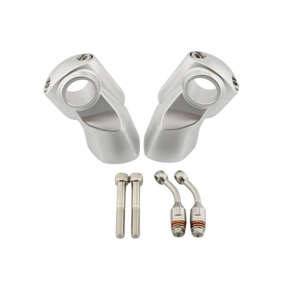 Motorcycle Handlebar Riser Mount Clamp Lift 22Mm Move Back 32Mm For Rocket-3Gt/R Rocket 3R 2019-2024 Silver 6033533220670