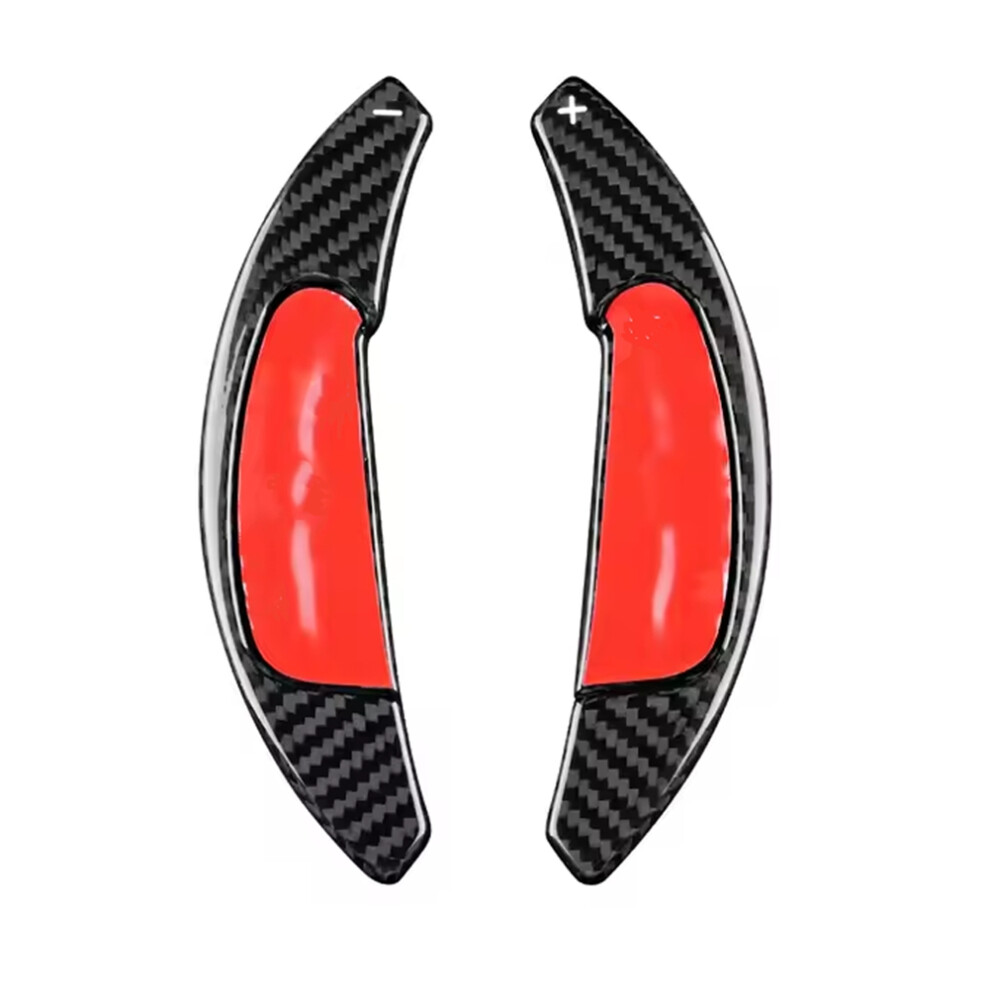 Real Dry Hard Carbon Fiber Car Steering Wheel Shift Paddle For Abarth 595 695 2012-2024 6033887301162