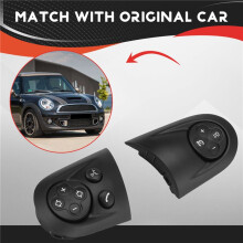 2Pcs Steering Wheel Multifunction Control Cover for Cooper R55 R56 R57 R58 R59 R60 R61