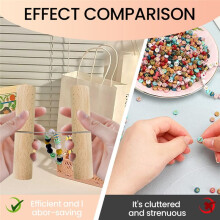 2Pcs Wood Knot Grippers, Bead Knotting Tool for Silicone Beads, Keychains Bracelets Tightening Tool, Jewelry Making Tool