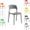 (4x Grey Stacking Chairs) Modern Style Retro Dining Garden Stackable Chairs 2