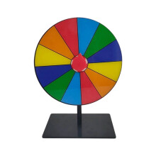 (20cmx20cmx1cm, Multicolor) Erasable Spinning Game Prize Wheel Tabletop Lucky Draw Turntable for Teaching Events Interactive Activities