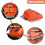 BBQ Grilling Brush Orange Stainless Steel Compact 2in1 4