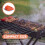 BBQ Grilling Brush Orange Stainless Steel Compact 2in1 2