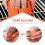 BBQ Grilling Brush Orange Stainless Steel Compact 2in1 5