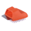 BBQ Grilling Brush Orange Stainless Steel Compact 2in1 7