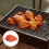 BBQ Grilling Brush Orange Stainless Steel Compact 2in1 3