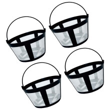 Set van 4 permanente nylon koffiefilterzeefjes, geschikt voor 12