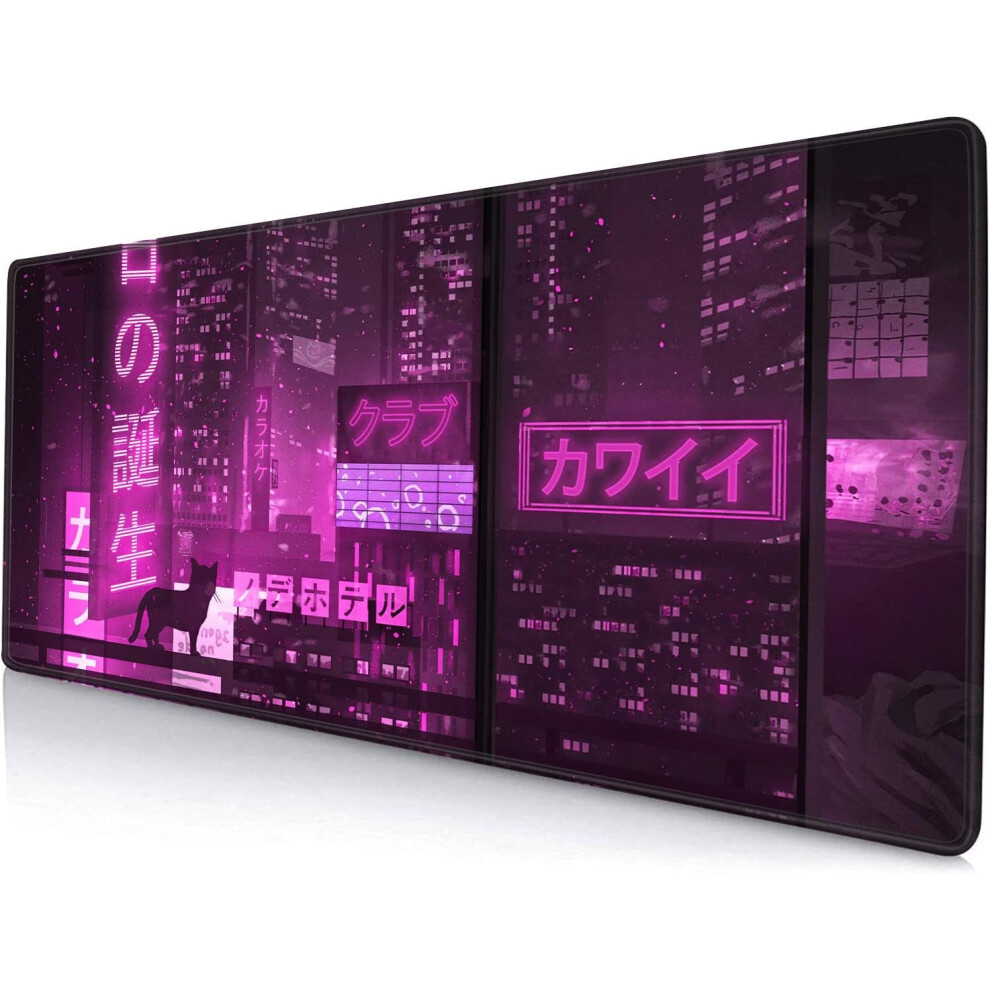 Gaming Mouse Pad, Large Anime Mouse Pads For Desk, Non-Slip Rubber Base Mousepad, Keyboard Mouse Mat Desk Pad With Stitched Edges, 31.5X11.8 Inch 9180479067863
