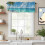 Cortina de varão azul oceano 42x18 polegadas 2