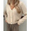 (M, Creamy White) Gilet basique en décontracté d'automne 7
