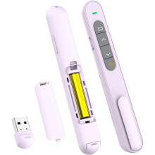 RF 2.4GHz Wireless Presentation Clicker for PowerPoint & Keynote, Volume Control, Compatible with Mac/Windows/Laptop