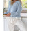(S, Sky Blue) Cardigan donna basic corto autunnale. 7