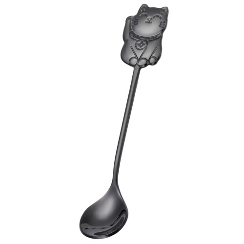 Cuillère en forme de chat, acier inoxydable 304, 14 x 1 pouce 2