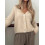 (M, Creamy White) Gilet basique en décontracté d'automne 6