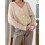 (M, Creamy White) Gilet basique en décontracté d'automne 4